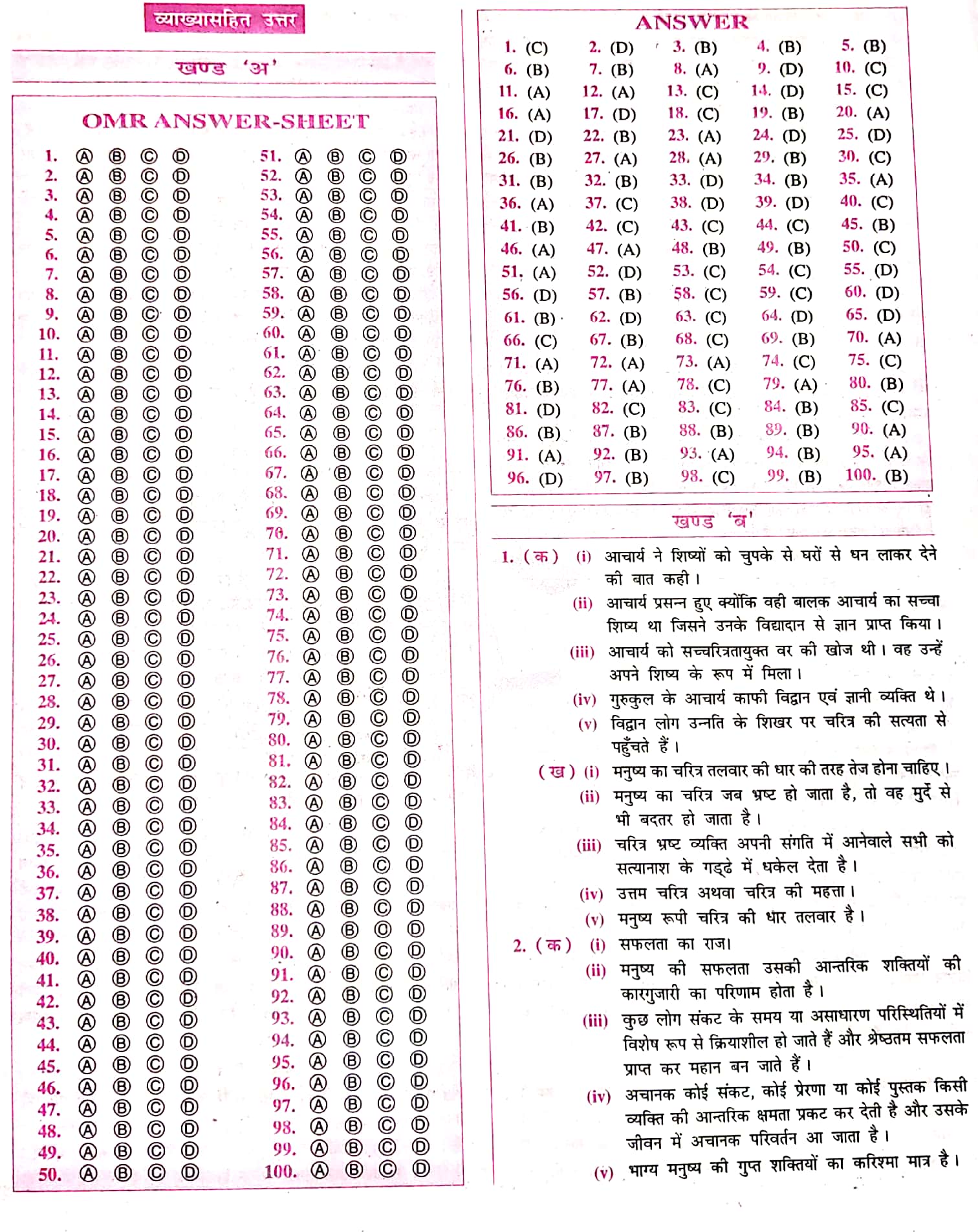 Class 10th Hindi Model Paper 2023 Set 2 Board Exam Helper